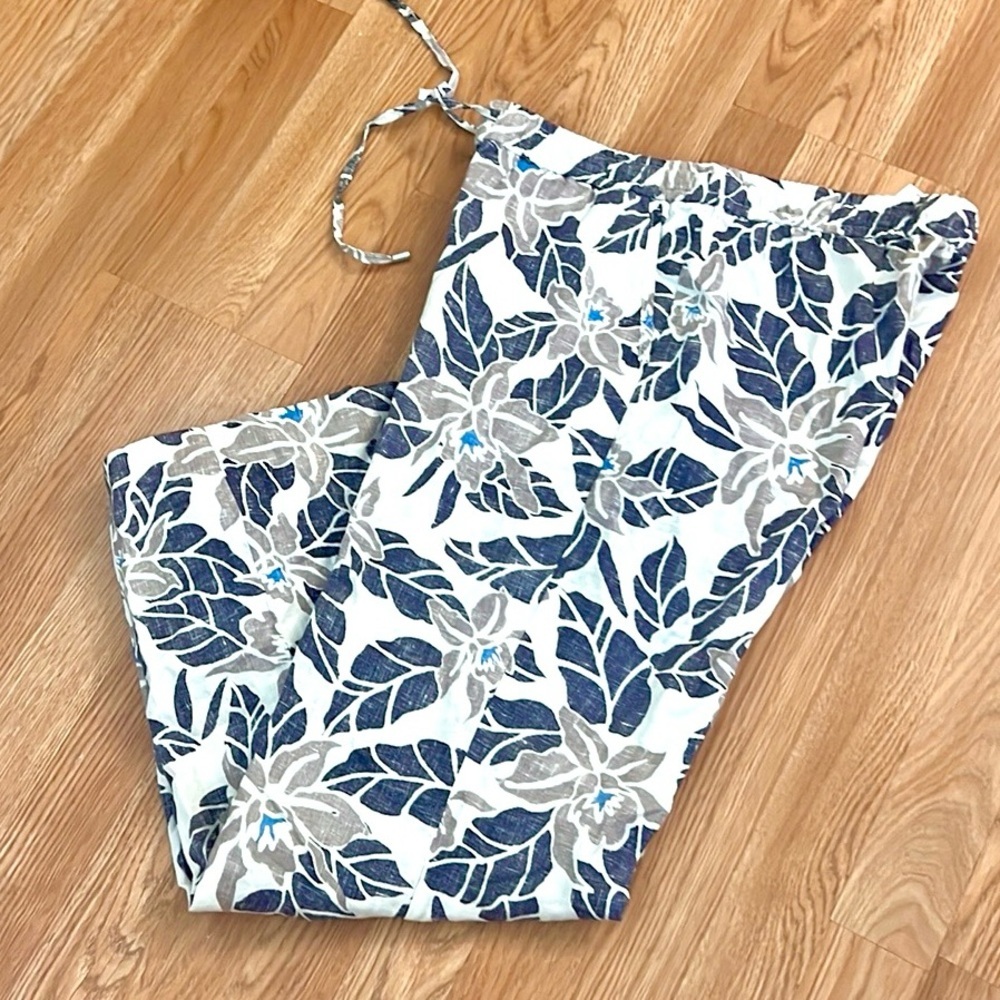 Tommy Bahama Luxury, ♻️Sustainable, RARE Pattern, Acid-Washed Leaf Pants, Size S - Picture 2 of 11